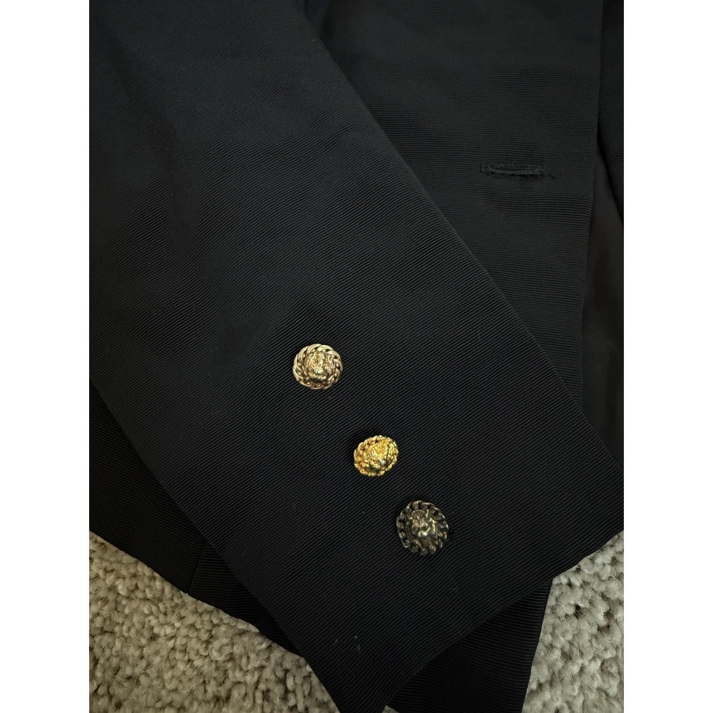 Vintage vicky tiel couture blazer Black Size Xs/s Gold Buttons‎ Elegant Paris - Picture 7 of 12